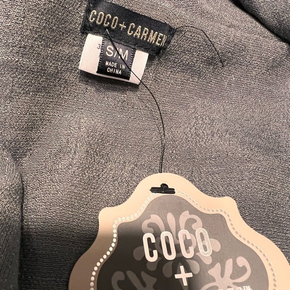 Coco +  Carmen black with grey lining cardigan size S/M - Picture 3 of 8